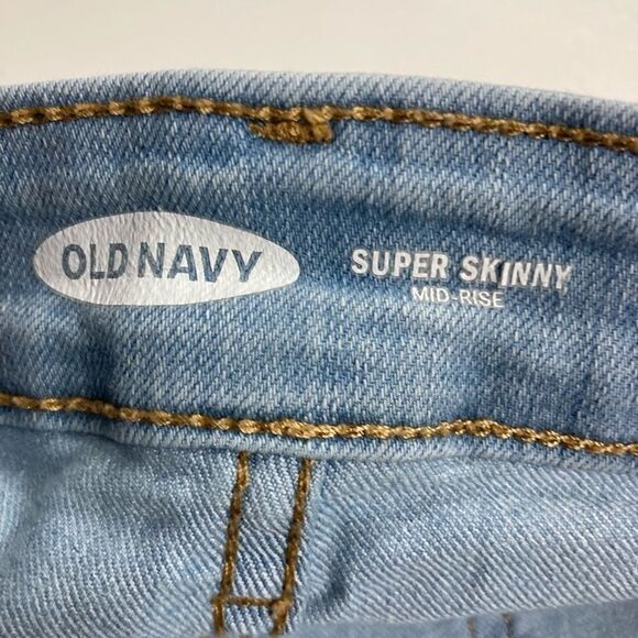 OLD NAVY‎ Super skinny mid rise women’s jeans 10  Inseam 28”  Blue - Picture 3 of 10